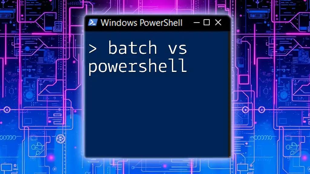 Batch vs PowerShell: Which One Reigns Supreme?