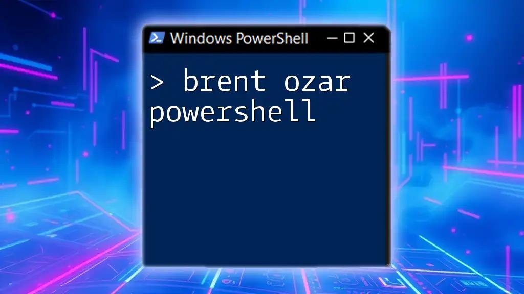 Exploring Brent Ozar PowerShell: Tips and Tricks