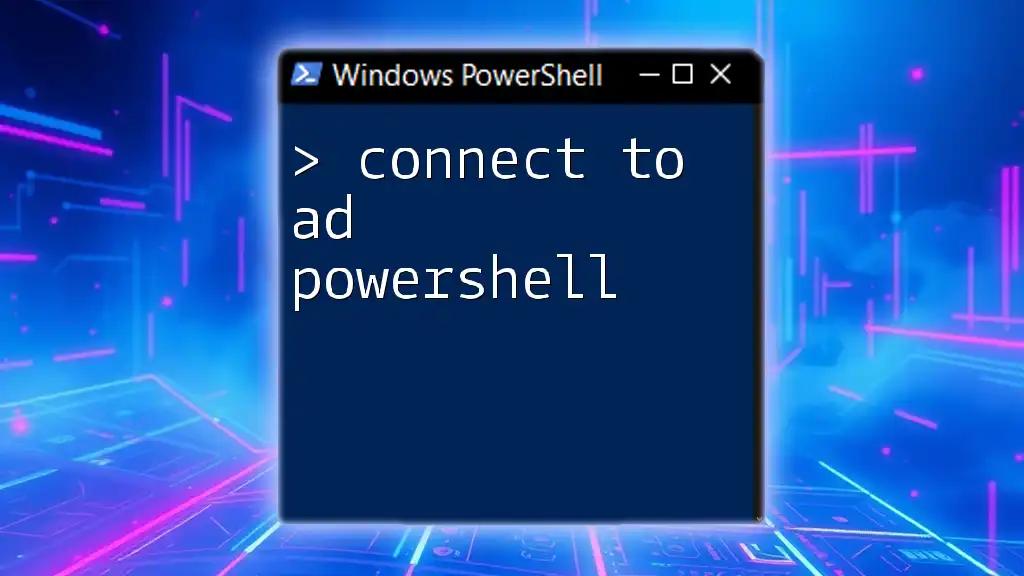 Connect to AD PowerShell: A Simple Guide to Get Started