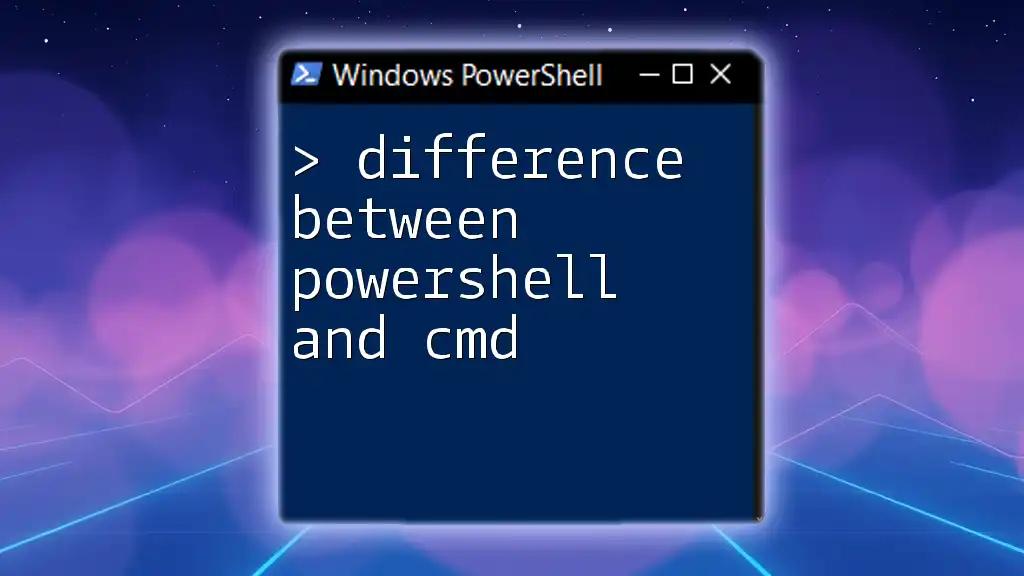 Difference Between PowerShell and CMD Explained