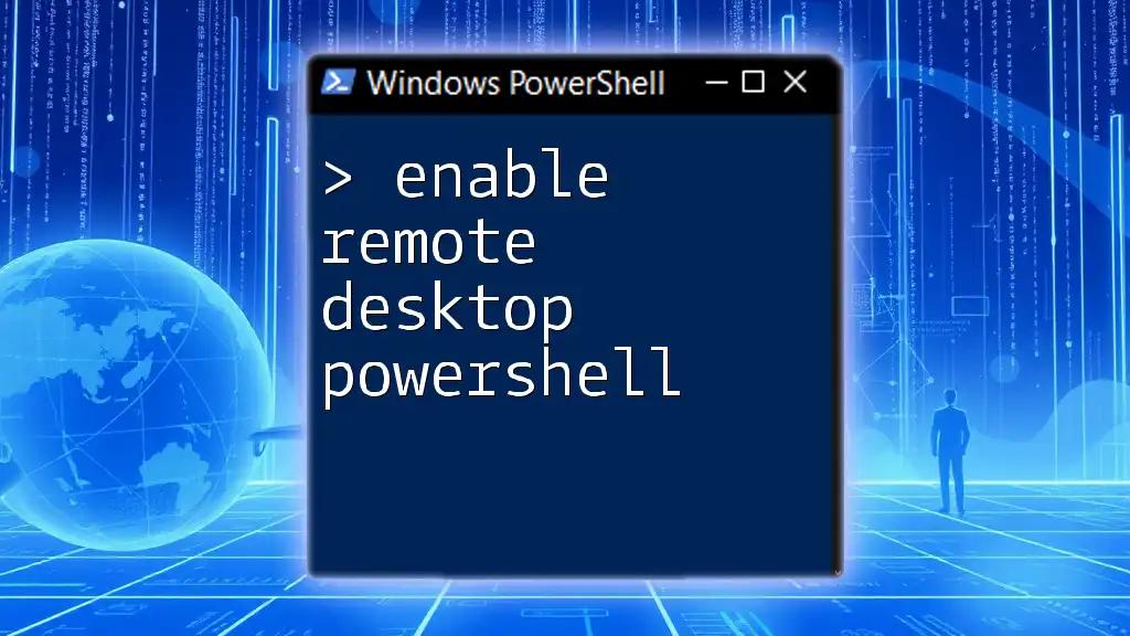 Enable Remote Desktop PowerShell: A Quick Guide