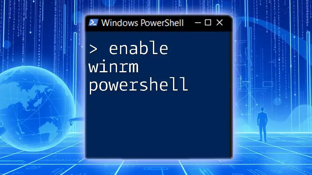 Enable WinRM PowerShell: A Quick Guide to Setup