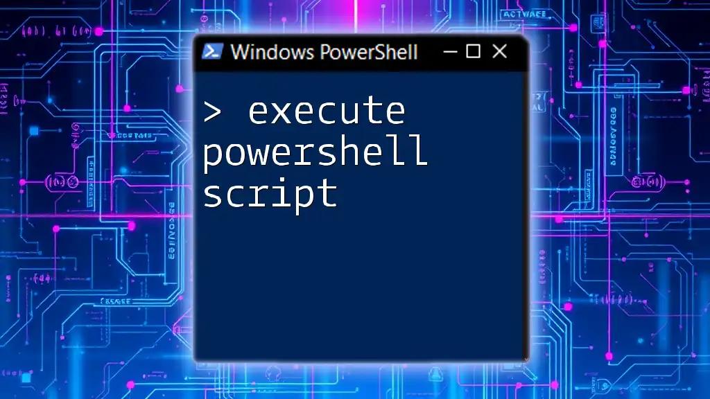 Execute PowerShell Script: A Step-by-Step Guide