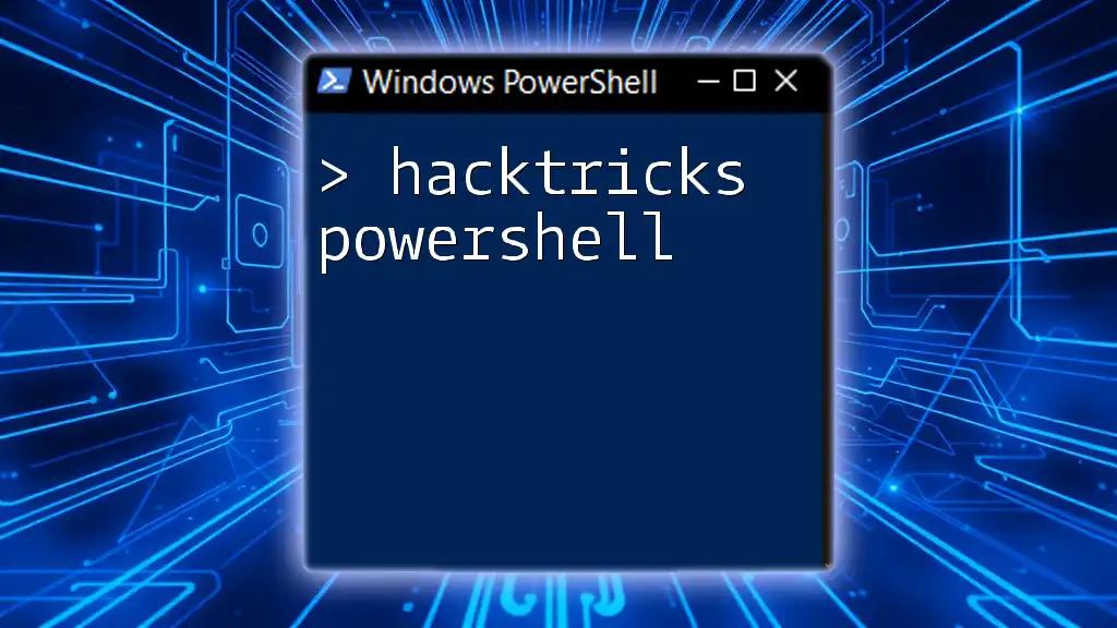 HackTricks PowerShell: Master Commands with Ease