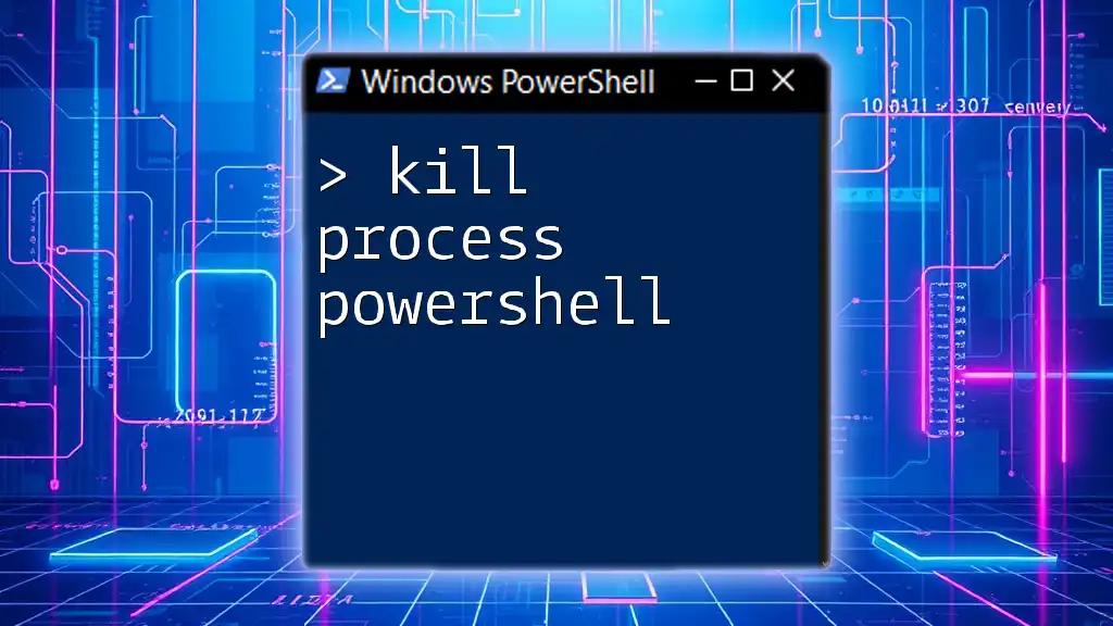 Kill Process PowerShell: A Quick Guide to Simplify Tasks