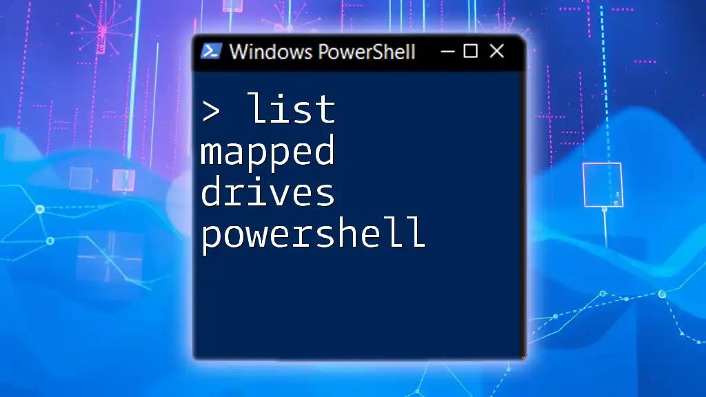 List Mapped Drives in PowerShell: A Quick Guide