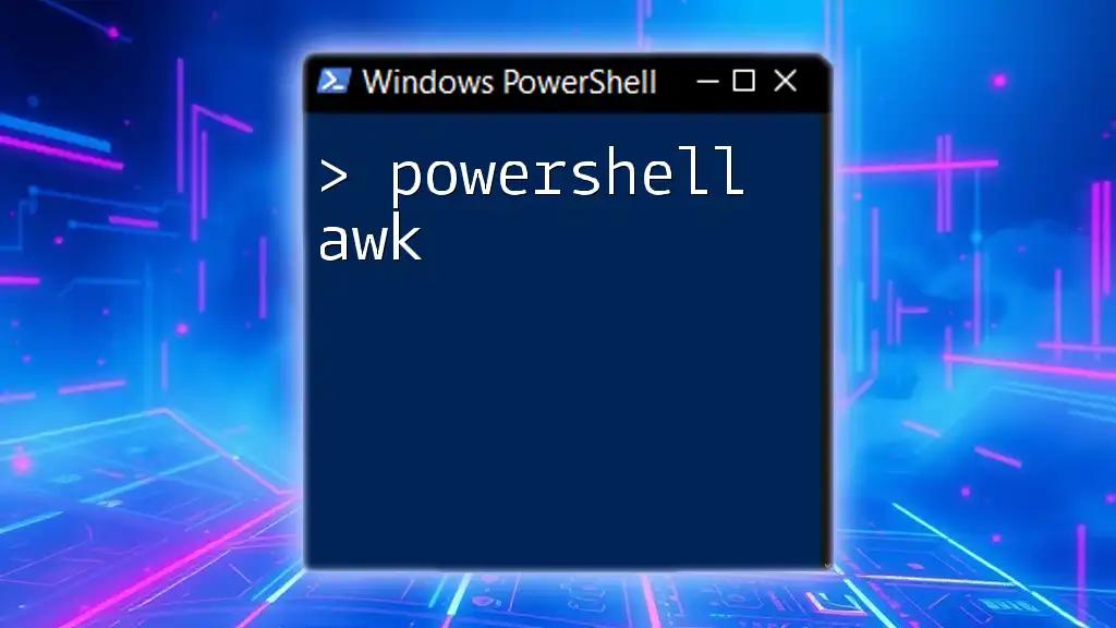 Mastering PowerShell Awk for Simple Data Manipulation