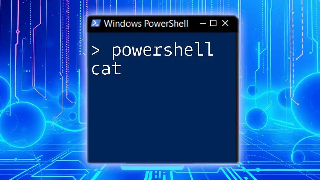 Mastering PowerShell Cat Commands for Quick Outputs