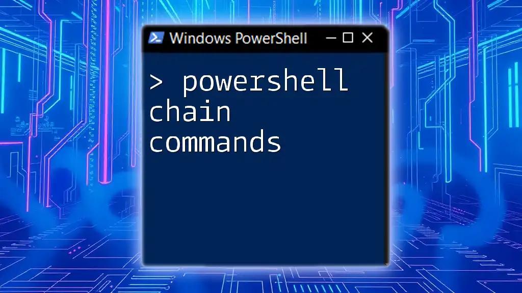 Mastering PowerShell Chain Commands: A Quick Guide