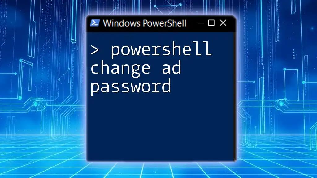 Quick Guide to PowerShell Change AD Password