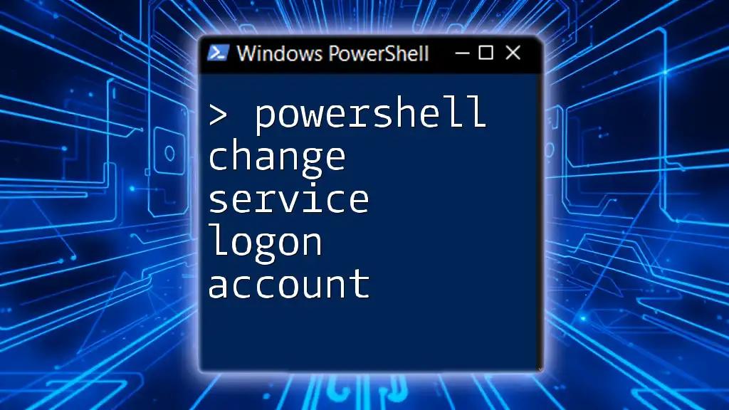 PowerShell Change Service Logon Account Made Easy