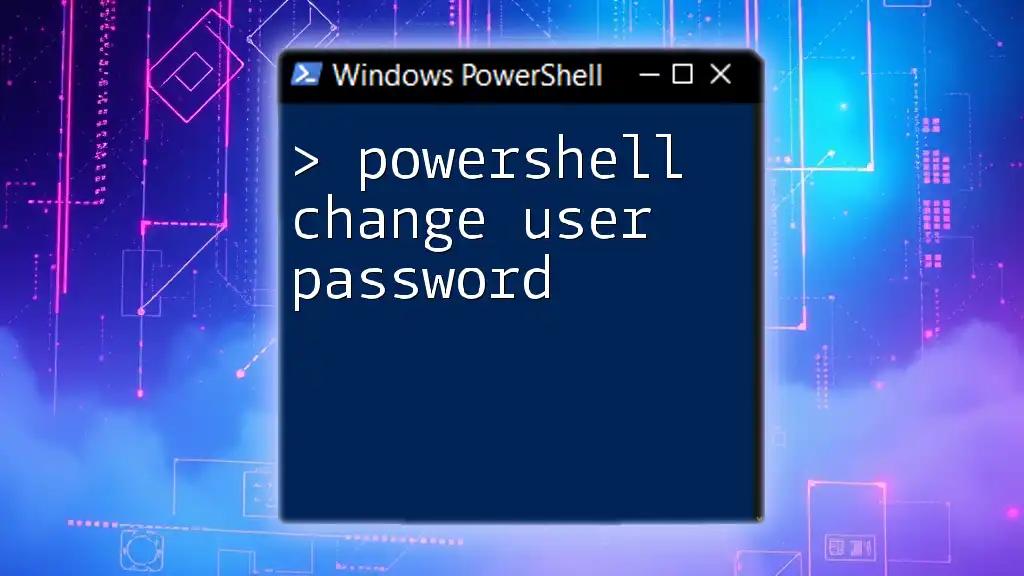 Mastering PowerShell: Change User Passwords Effortlessly