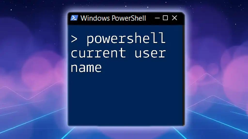 Find Your PowerShell Current User Name Effortlessly