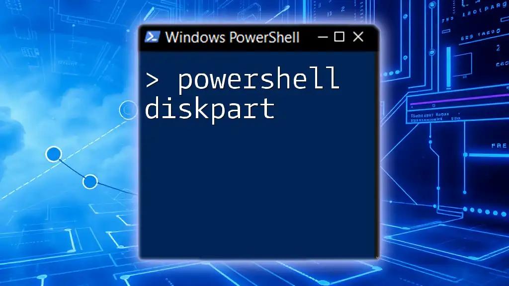 Mastering PowerShell DiskPart: Quick Command Insights