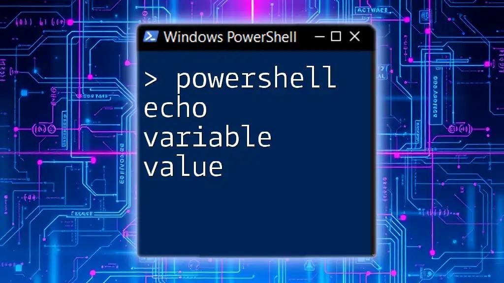 Echoing Variable Values in PowerShell: A Simple Guide