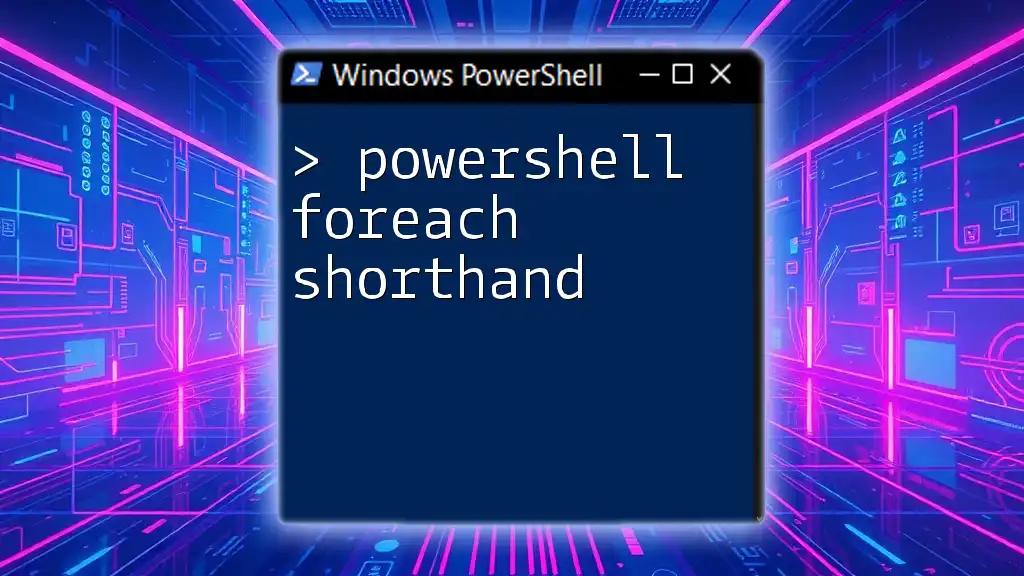 Mastering PowerShell Foreach Shorthand: Swift Scripting Secrets