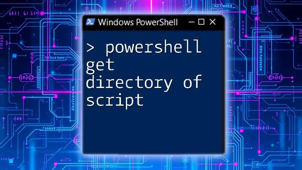 PowerShell Get Directory of Script: A Simple Guide