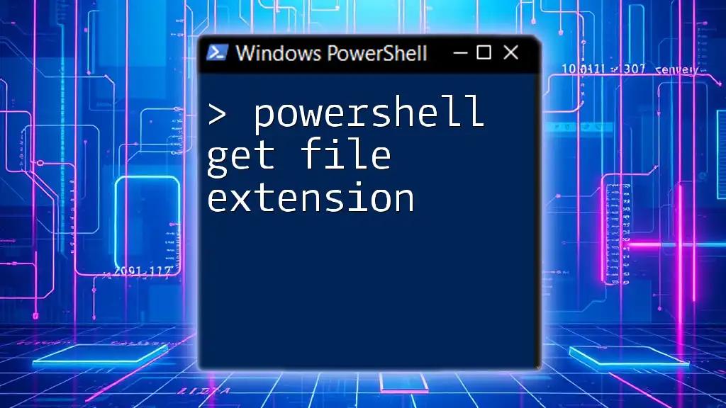 PowerShell Get File Extension: A Quick Guide