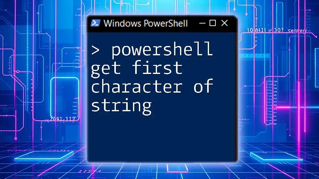 PowerShell Get First Character of String Made Easy