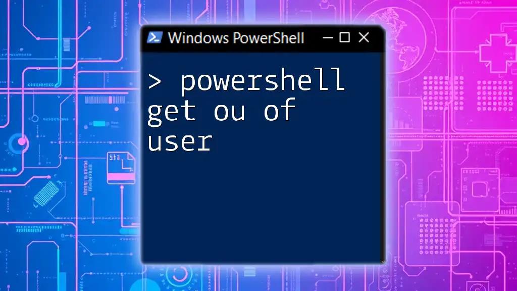 PowerShell Get OU of User: A Simple Guide