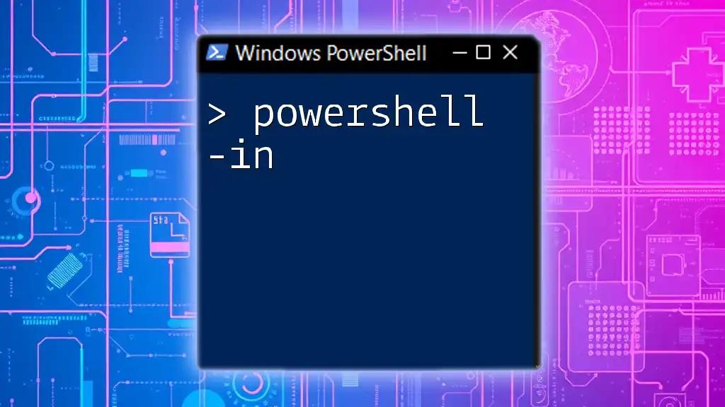 Mastering PowerShell -In Operator: A Quick Guide