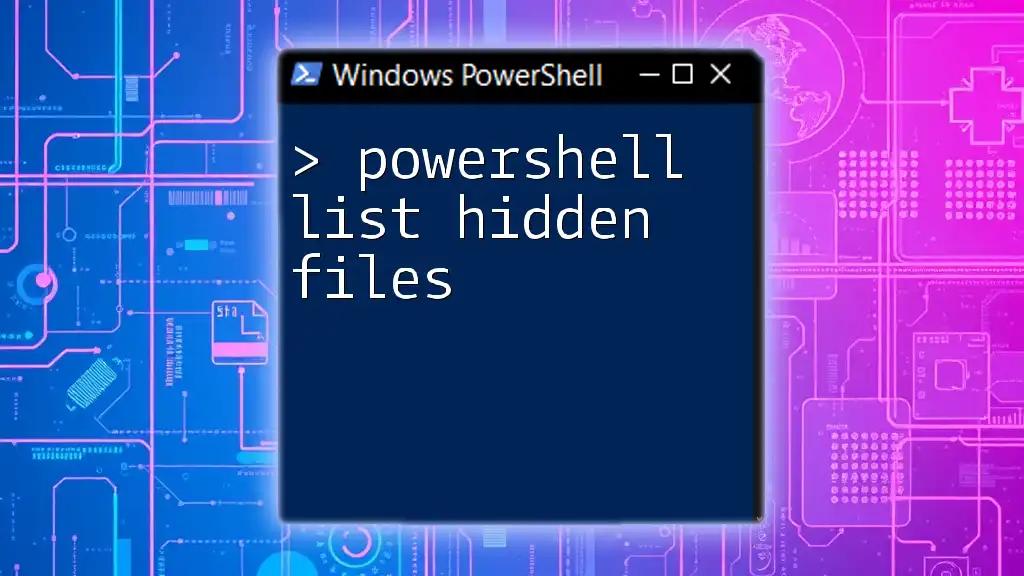 PowerShell: List Hidden Files with Ease