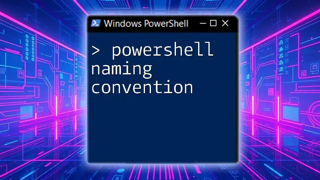 Mastering PowerShell Naming Convention: A Quick Guide