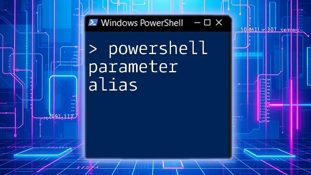 Unlocking PowerShell Parameter Alias for Efficient Scripts