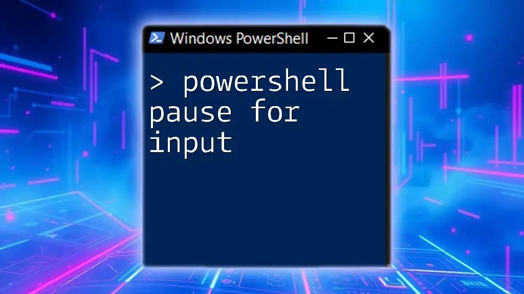 Mastering PowerShell: Pause for Input Simplified