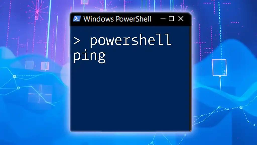 Mastering PowerShell Ping: Simple Commands for Network Testing