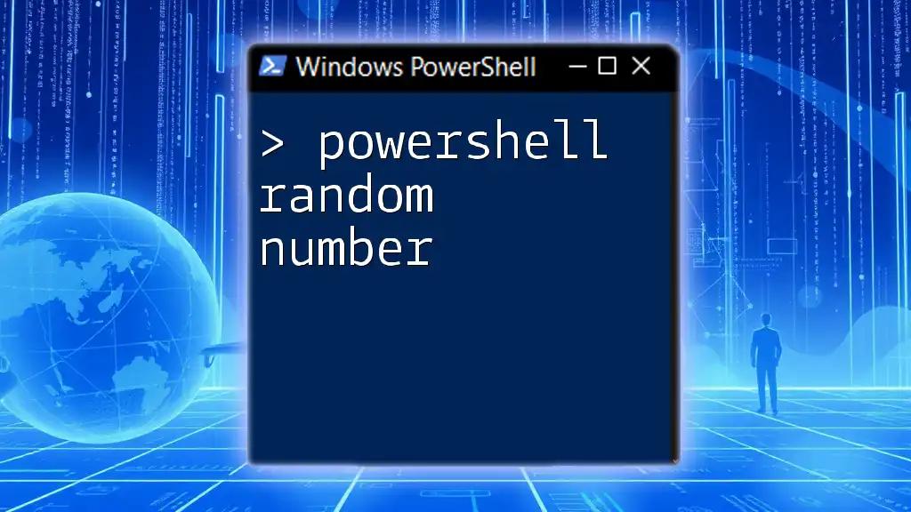 Generate Random Number in PowerShell: Quick Guide