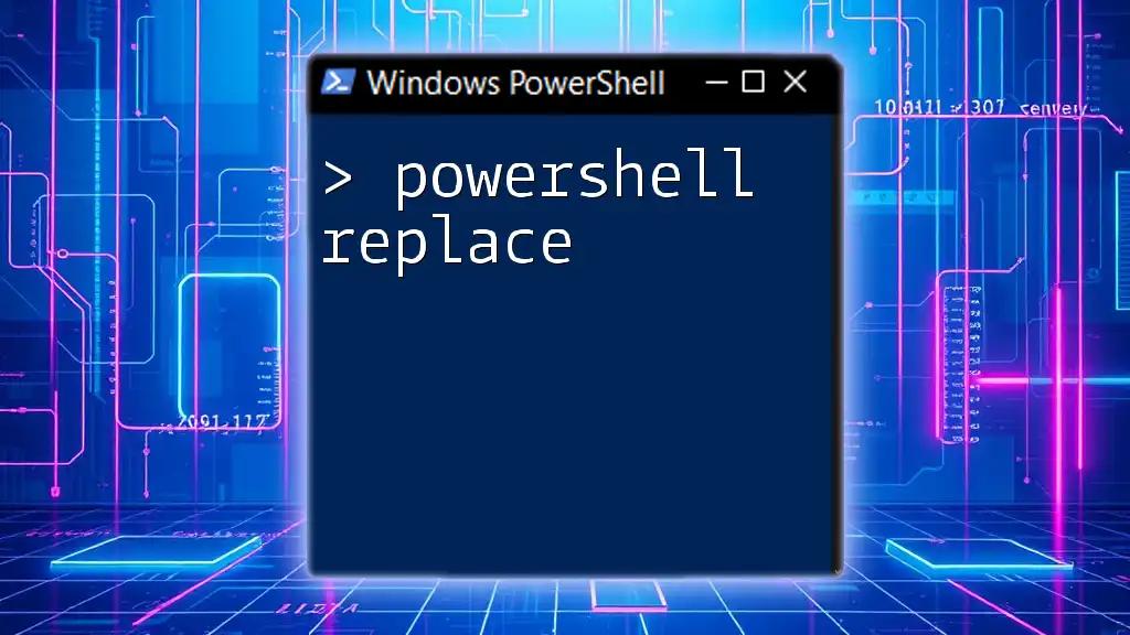 PowerShell Replace: Mastering Text Substitution Effortlessly