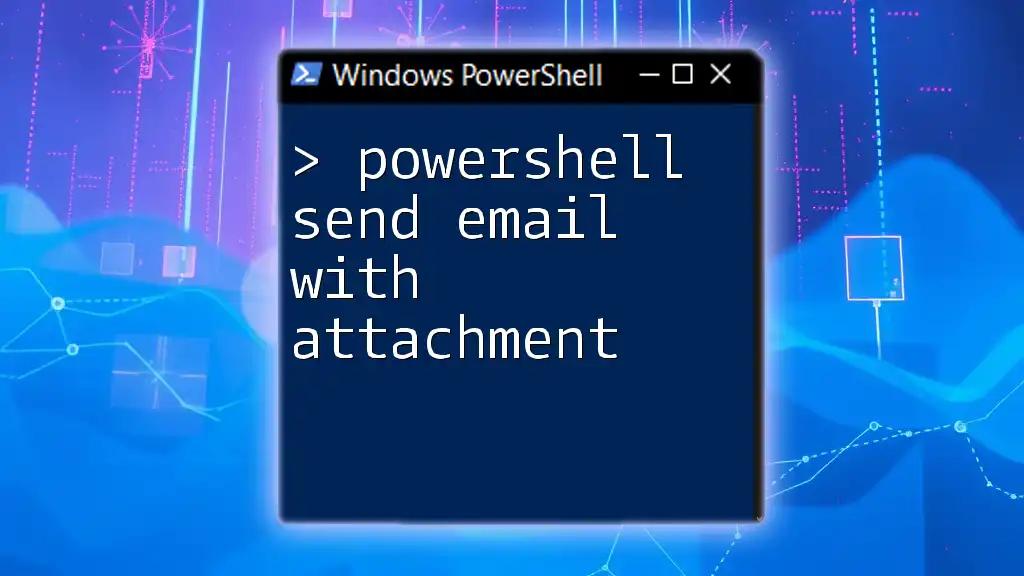 PowerShell Send Email With Attachment in Minutes