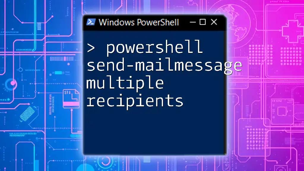 PowerShell Send-MailMessage for Multiple Recipients