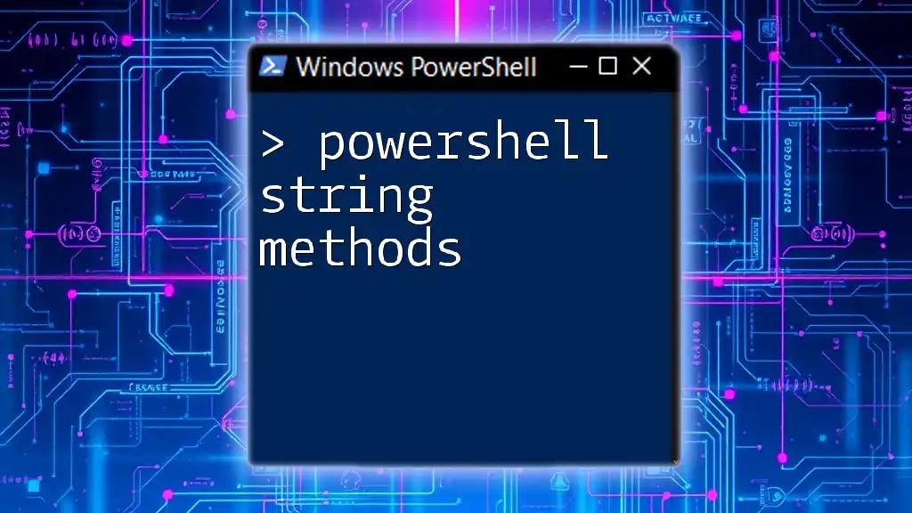 Mastering PowerShell String Methods for Efficient Coding