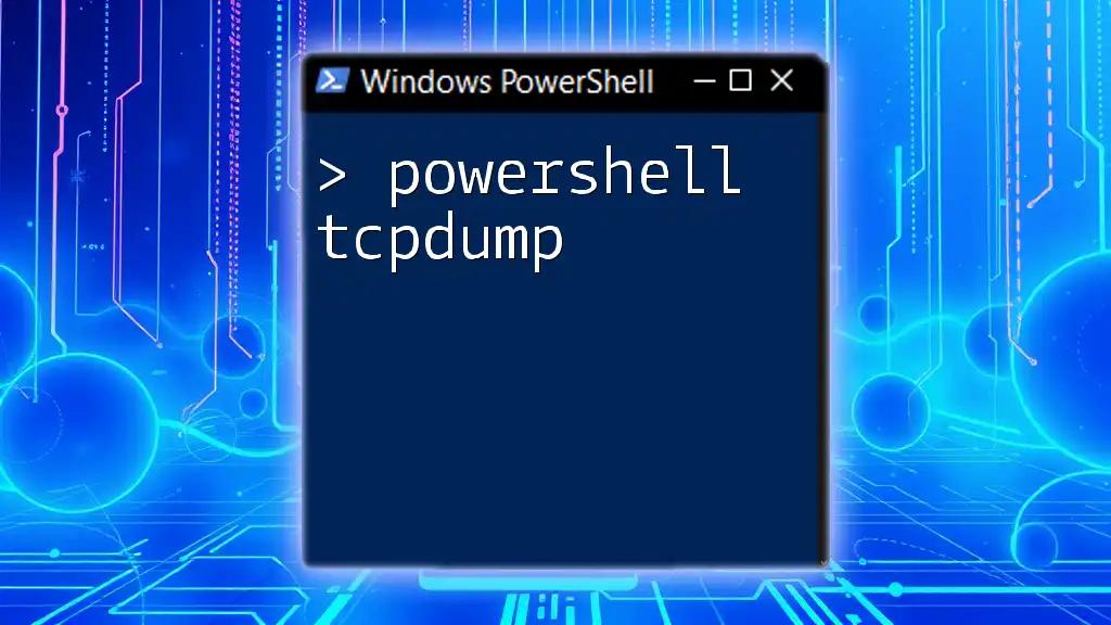 Mastering PowerShell TcpDump for Network Insights