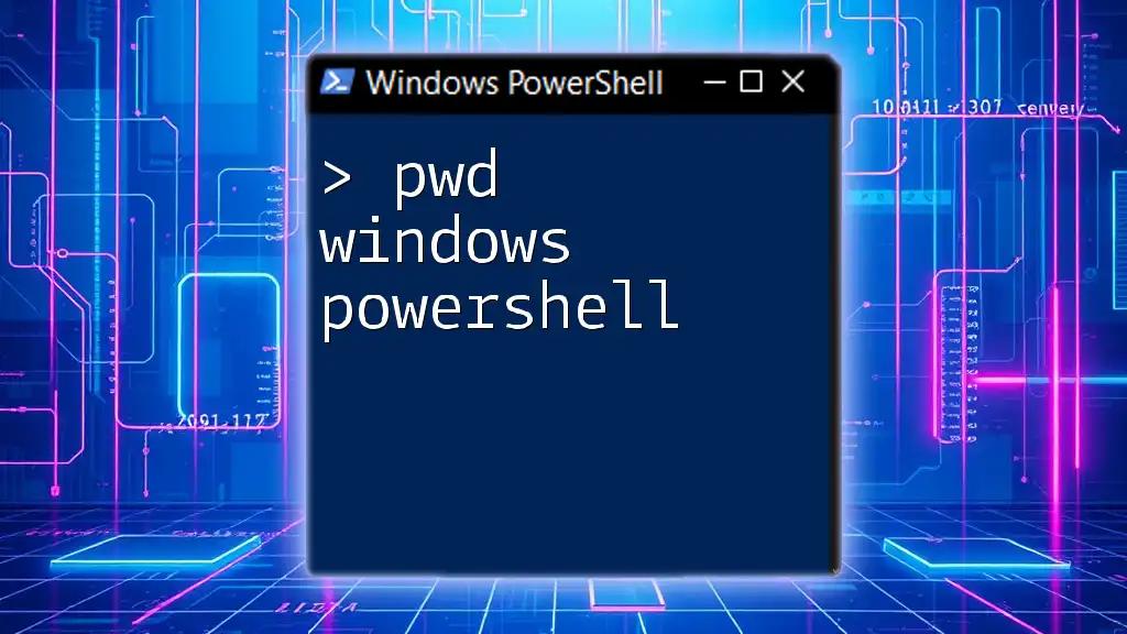 Unlocking PWD in Windows PowerShell: A Quick Guide