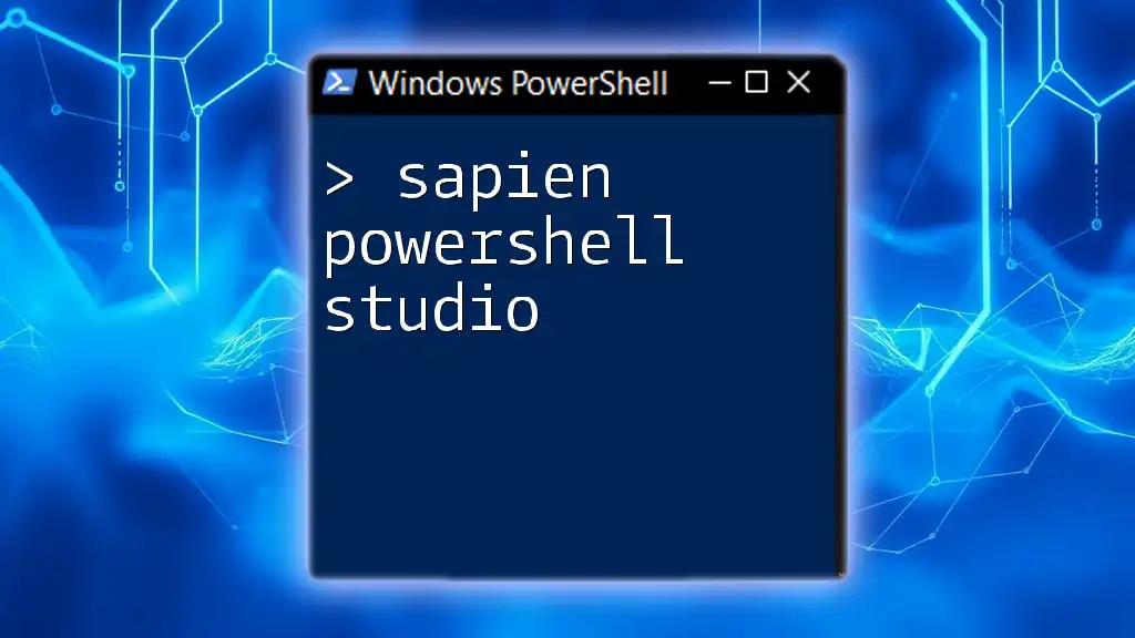 Mastering Sapien PowerShell Studio in Quick Steps