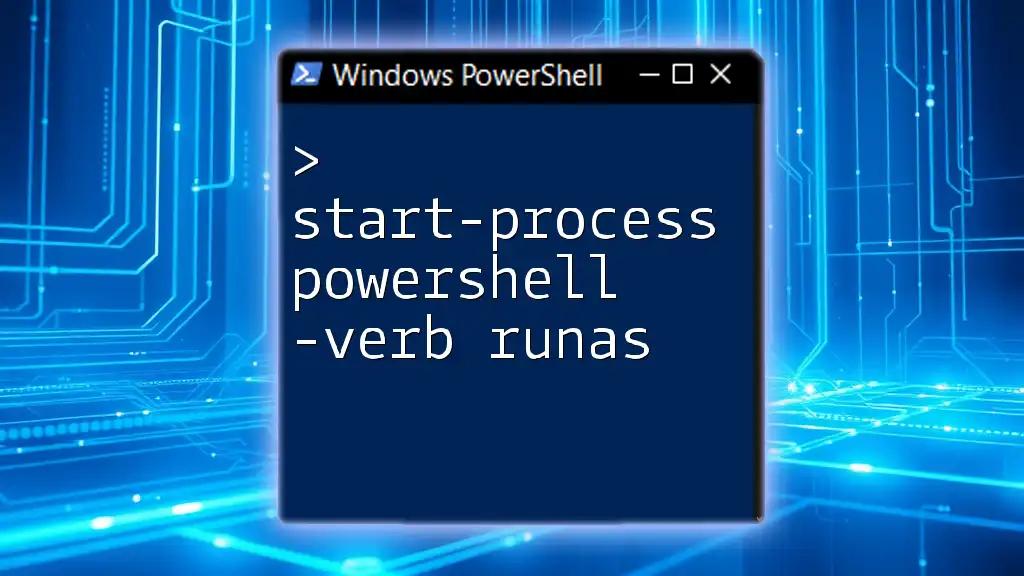 Start-Process PowerShell -Verb RunAs: A Quick Guide