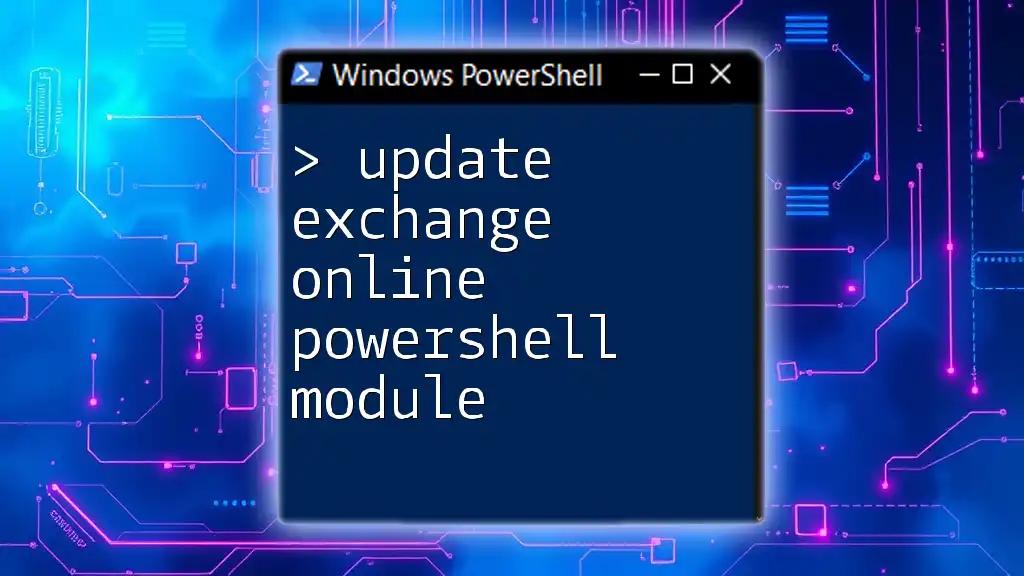 Update Exchange Online PowerShell Module: A Quick Guide