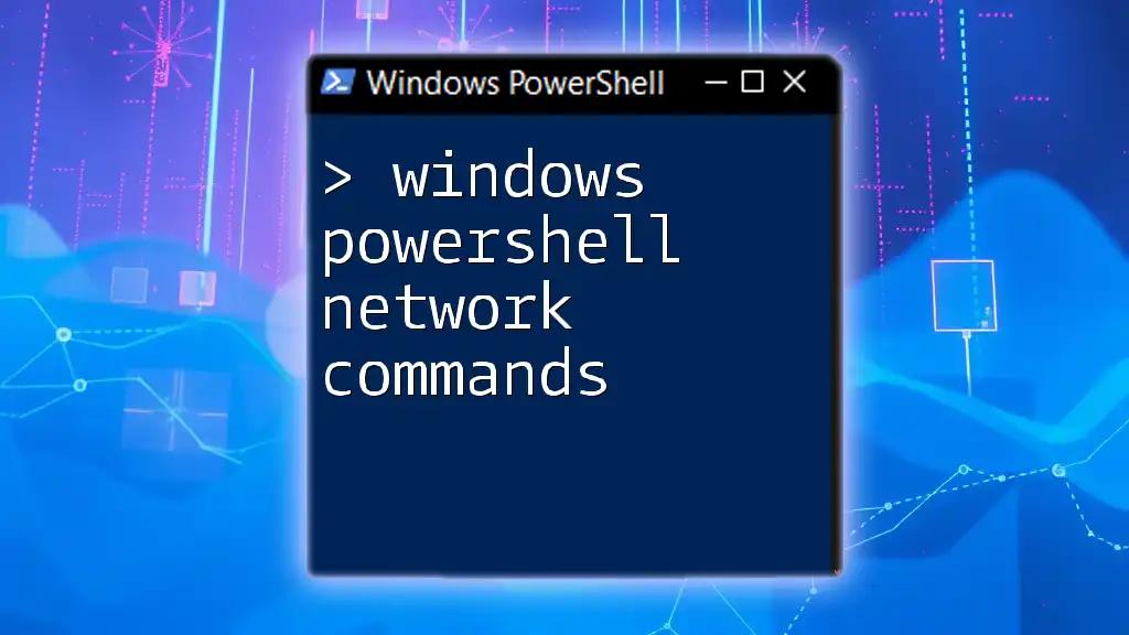 Windows PowerShell Network Commands Made Easy