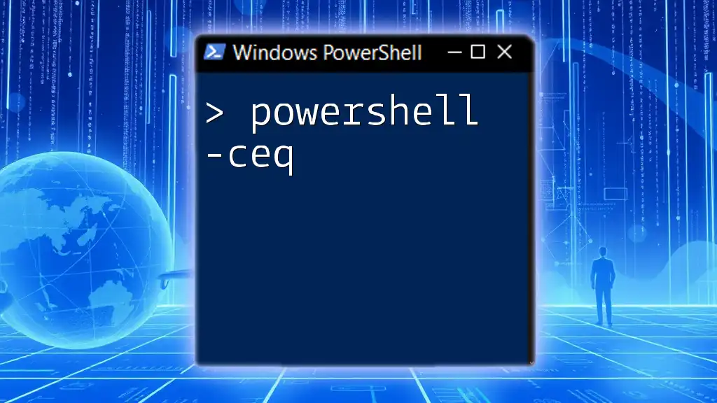 Mastering the PowerShell -ceq Command with Ease